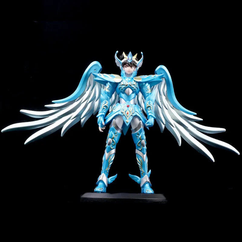 19cm Anime Sacred Saint Seiya Figure Phoenix Ikki Hyoga Seiya Shiryu Standing Figure Toy Collection Decoration Japanese Dolls