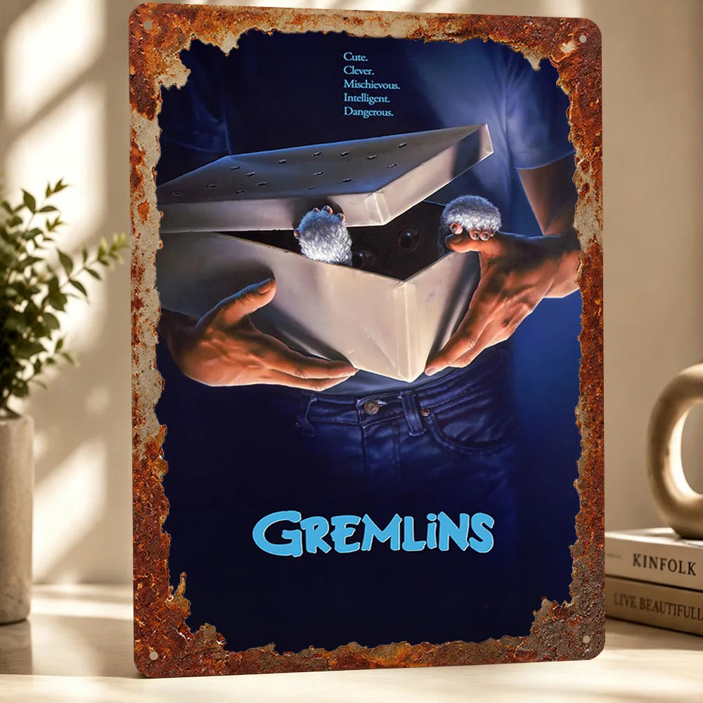Gremlins Aluminum Posters Customized Metal Tin Sign Vintage Premium Dramatic Screen Scene Wall Art For Film Fans And Theaters