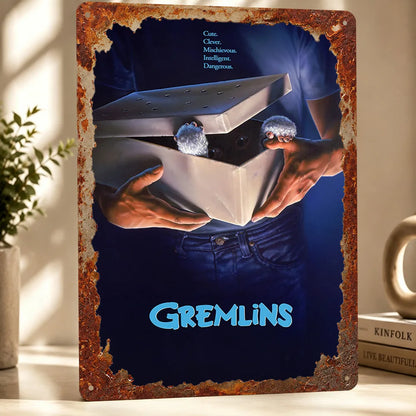 Gremlins Aluminum Posters Customized Metal Tin Sign Vintage Premium Dramatic Screen Scene Wall Art For Film Fans And Theaters