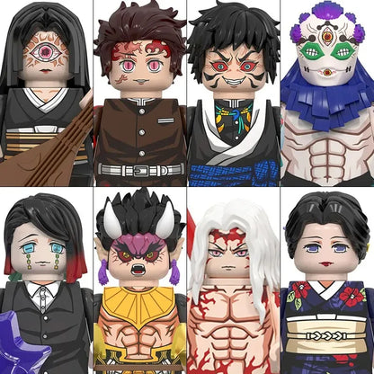 Demon Slayer Miniatures, Tan Errou, NeiZuko, Guiyou, Shinobu, collectible action figures, children's assembled toys, gifts.