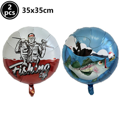 Fish Balloons Realistic Balloons Fishing Birthday Party Decor Cute Inflatable Fish Balloons for Fishing Theme Party Decorations