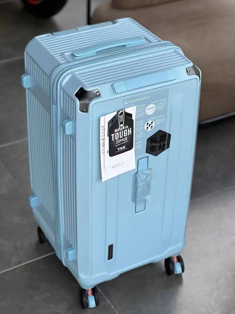 KLQDZMS Women's Suitcase High-quality Large-capacity Trolley Case ABS + PC Family Travel Essentials Men's with Wheels Luggage