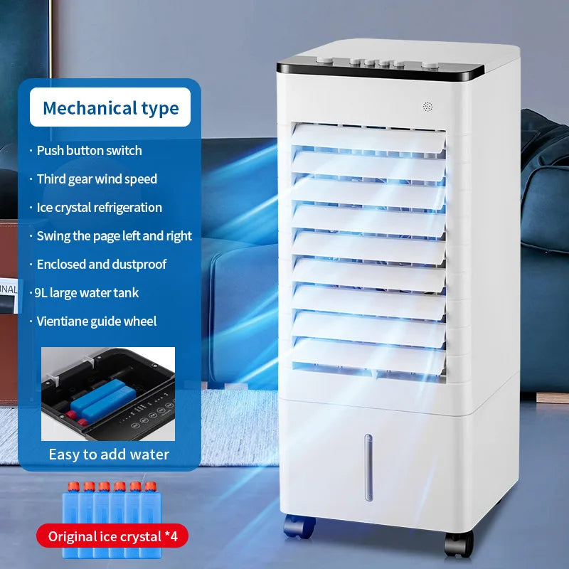 High-end Cooling Fan For Home And Car Use, Smart Vertical Circulating Air Cooler With Voice Remote Control