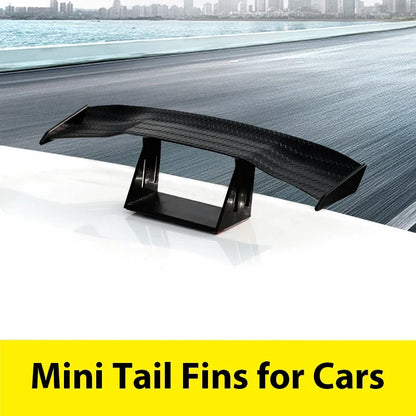 Black Mini Tail Fins for Cars Decorations Vehicle Exterior Retrofit Parts Racing Sport Style Universal Decorative Spoiler Wing