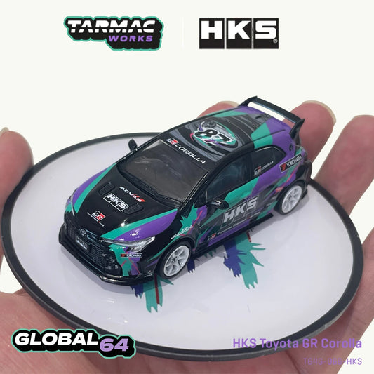 TW in Stock 1:64 HKS Toyota GR Corolla Diecast Car Model Collection Toys Tarmac Works T64G-066-HKS