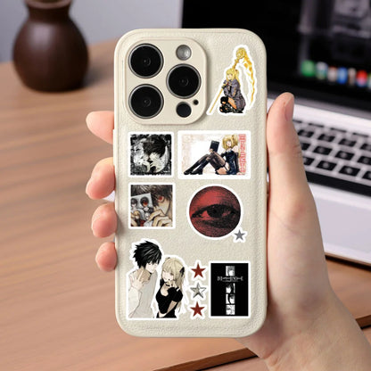 8pcs Death Note Cut Film Stickers Anime Simple and Creative Surrounding Materials Waterproof Stickers