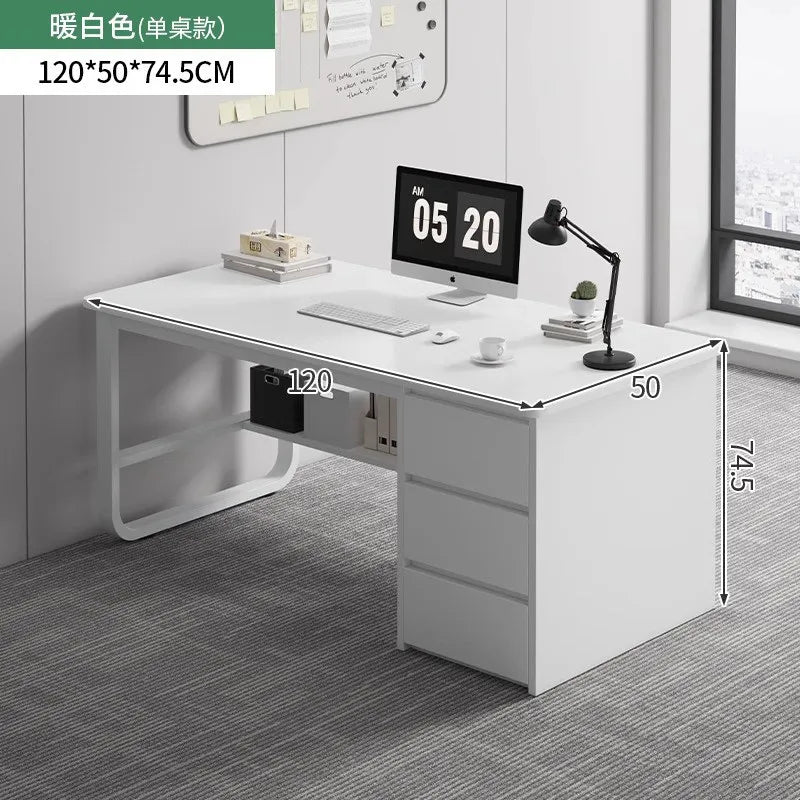 Bedroom Computer Desk Desktop Desk Chair Combination With Drawers Office Desks White Gaming Workstations Escritorio Furniture