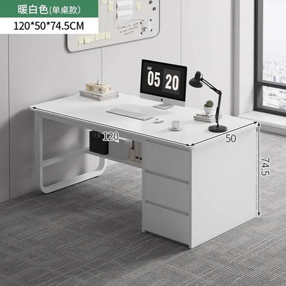 Bedroom Computer Desk Desktop Desk Chair Combination With Drawers Office Desks White Gaming Workstations Escritorio Furniture
