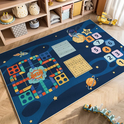 VIKAMA Cartoon Car Traffic Children's Carpet Playroom Baby Crawl Mat Home Decor Crystal Velvet Living Room Bedroom Floor Mat