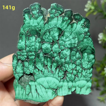 Natural High-Quality And Beautiful Malachite Slate Mineral Raw Stone Therapy Meditation Prayer Energy Home Decoration+Bracket