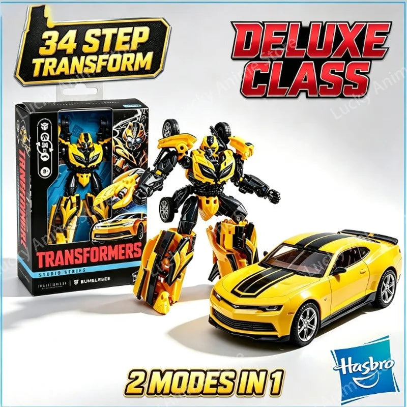 Hasbro Transformers Studio Series Bumblebee Soundwave Thundercracker Deluxe Action Figure Age Extinction Model Collection Gift