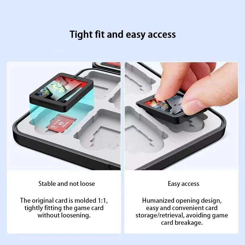 Magnetic 24 in 1 Game Card Case Holder Hard Shell Protective Game Card Silicone Lining Storage Box For Nintendo Switch/Lite/Oled