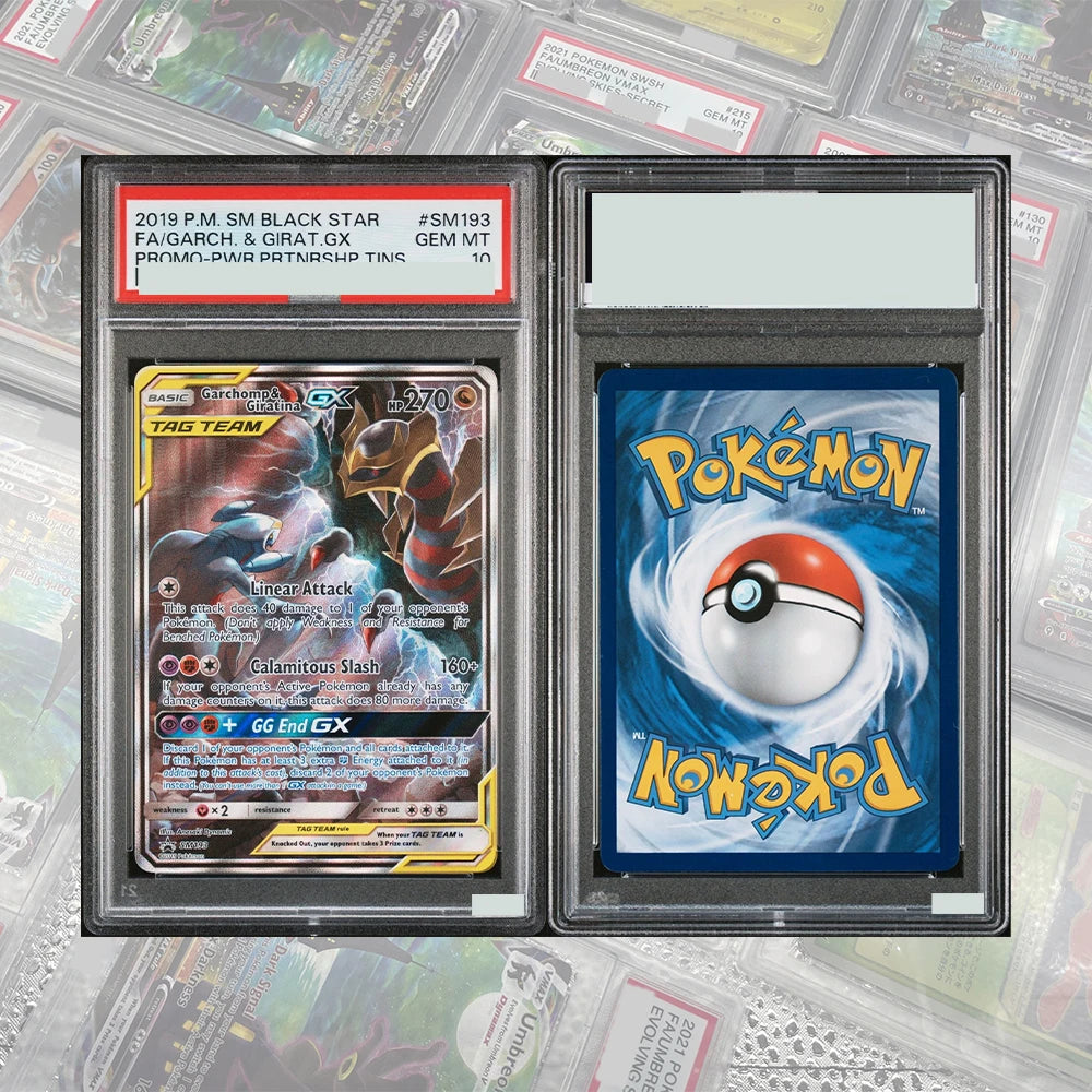 DIY Proxy PTCG Graded Collection Card Unbroken Bonds Marshadow & Machamp GX 199/214 GEM MT10 Card Holographic Labels Child Gift