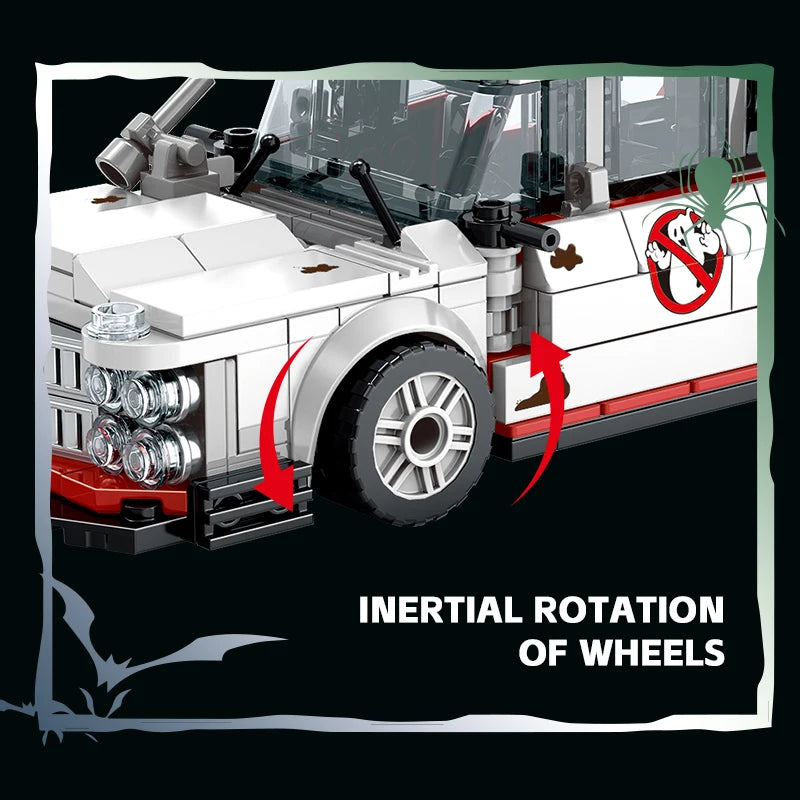 Technical GHOSTBUSTERS ECTO-1 Sets Building Blocks Kit STEM Educational Birthday Gift for Boys Model Assembly Project