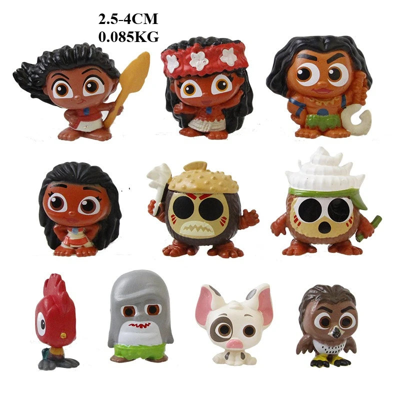 10pcs/set New Movie Moana Figure Toys PVC Figure Collectible Model Children Birthday Gift Toys