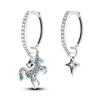 Orstarry 925 Sterling Silver Asymmetric Design Earring Key Lock Earrings Drop Earrings For Women Party Gifts Trendy Jewelry