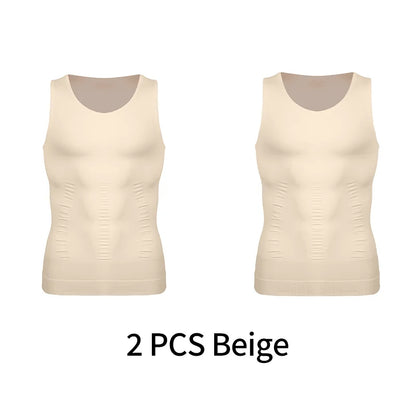 Mens Slimming Body Shaper Vest Shirt Abs Abdomen Slim Gym Workout Tummy Control Compression Tank Top Sleeveless Shapewear