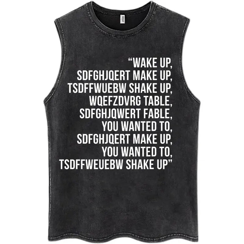 Washed Rock Band Tank Tops Men's Retro Hip Hop Sleeveless T-shirt Summer Oversized Cotton Vests Gifts Fans Gifts Streetwear Tops
