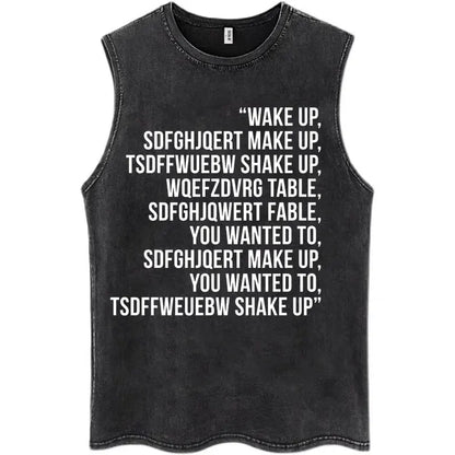 Washed Rock Band Tank Tops Men's Retro Hip Hop Sleeveless T-shirt Summer Oversized Cotton Vests Gifts Fans Gifts Streetwear Tops