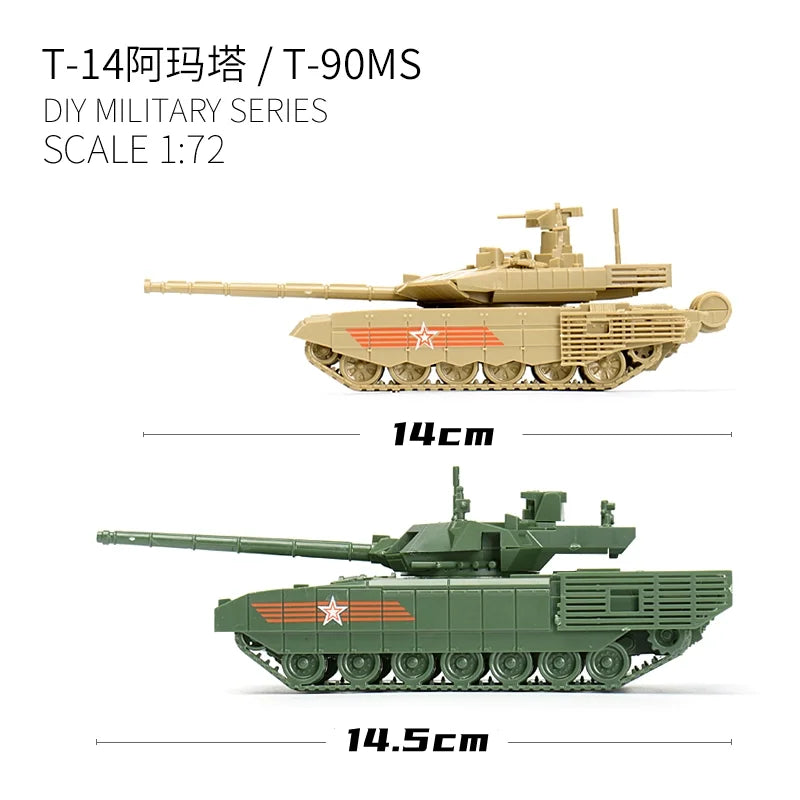 4D 1/72 Tank Assembly Puzzle Model Infantry Fighting Vehicle Military Tractor Artillery Boys' Toys