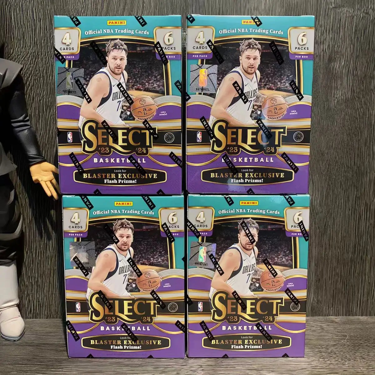 2023-24 Panini Select Basketball Blaster Box Official NBA Trading Cards 6 Packs Flash Prizm Collectible Sports Cards Funs Gift