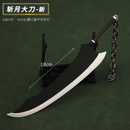 Bleach Mini Sword Model Keychain Zangetsu Zanpakutou Hitsugaya Toushirou Katana Keychains Accessories llaveros