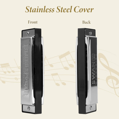 Diatonic Blues Harmonica 12 Keys Available Mouth Organ Harmonica10 Hole 20 Tone Diatonic Harp with Case for Student Teacher Gift