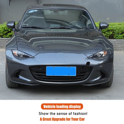 For use in the 2016+ Mazda MX-5 front bumper air intake grille decorative frame, bumper decorative strips, carbon fiber pattern
