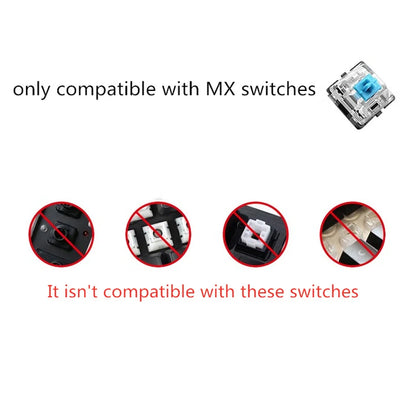 Crystal Transparent Cherry Profile Keycaps For Mechanical Gaming Keyboard ISO Enter PC Key Caps Side Carving Backlit RGB Keycap