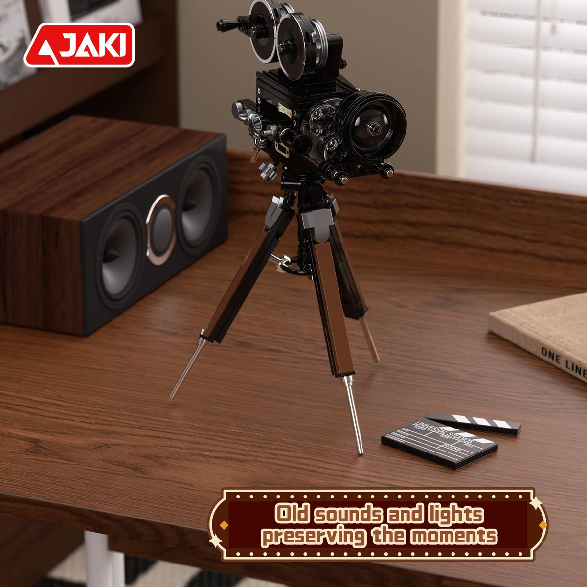 JAKI Retro Movie Camera Home Decor Creative Tall Brick Building Blocks Set MOC Model Assembly Toy Kids and Adult Birthday Gifts