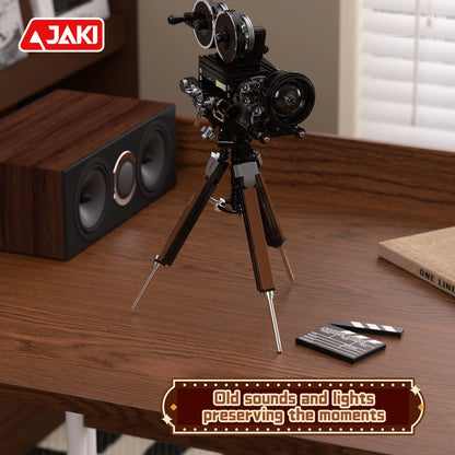 JAKI Retro Movie Camera Home Decor Creative Tall Brick Building Blocks Set MOC Model Assembly Toy Kids and Adult Birthday Gifts