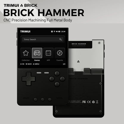 Metal Body Trimui Brick Hammer Console - 3.2" Ultra-Clear IPS Screen 3000mAh Open Source Handheld Retro Game Machine best Gift