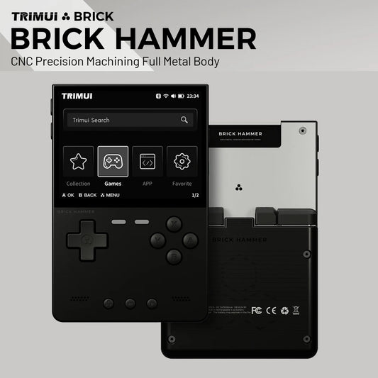 Metal Body Trimui Brick Hammer Console - 3.2" Ultra-Clear IPS Screen 3000mAh Open Source Handheld Retro Game Machine best Gift