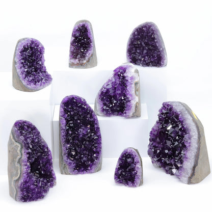 Natural Amethyst Geode Purple Crystal Quartz Cluster Dream Energy Healing Thunder Egg Wholesale Home Decoration