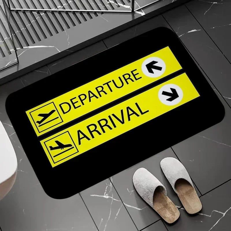 Non-slip Doormat Arrivals And Departures Long Corridor Carpet Entrance Door Mat Bath Kitchen Carpets Living Room Home Decor Mats