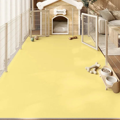 Pet Floor Mat PVC Waterproof Urine-proof Leather Carpet Solid Color Dog Enclosure Mats Large Size Rug Wipeable Kitchen Rugs 양탄자