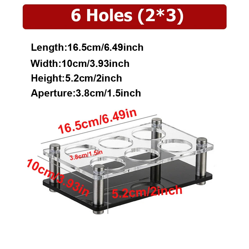 Acrylic Shot Glass Display Stand 6/12/24 Holes Wine Glass Cup Holder Party and Bar Tray Cups Shot Glass Storage Rack