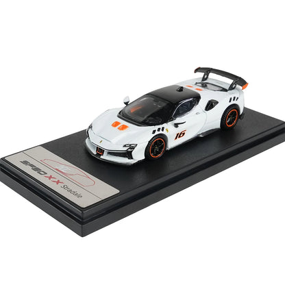 1:64 Diecast Alloy Supercar Model SF90-Style High-Simulation Mini Vehicle New Arrival Collectible Display Gift Toy