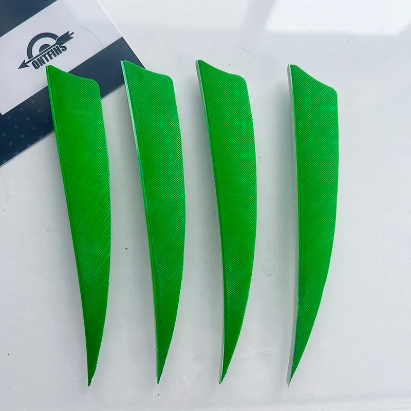 ONTFIHS 50PCS Archery Fletching RW 4" Shield Arrow Feathers with Natural Turkey Feathers