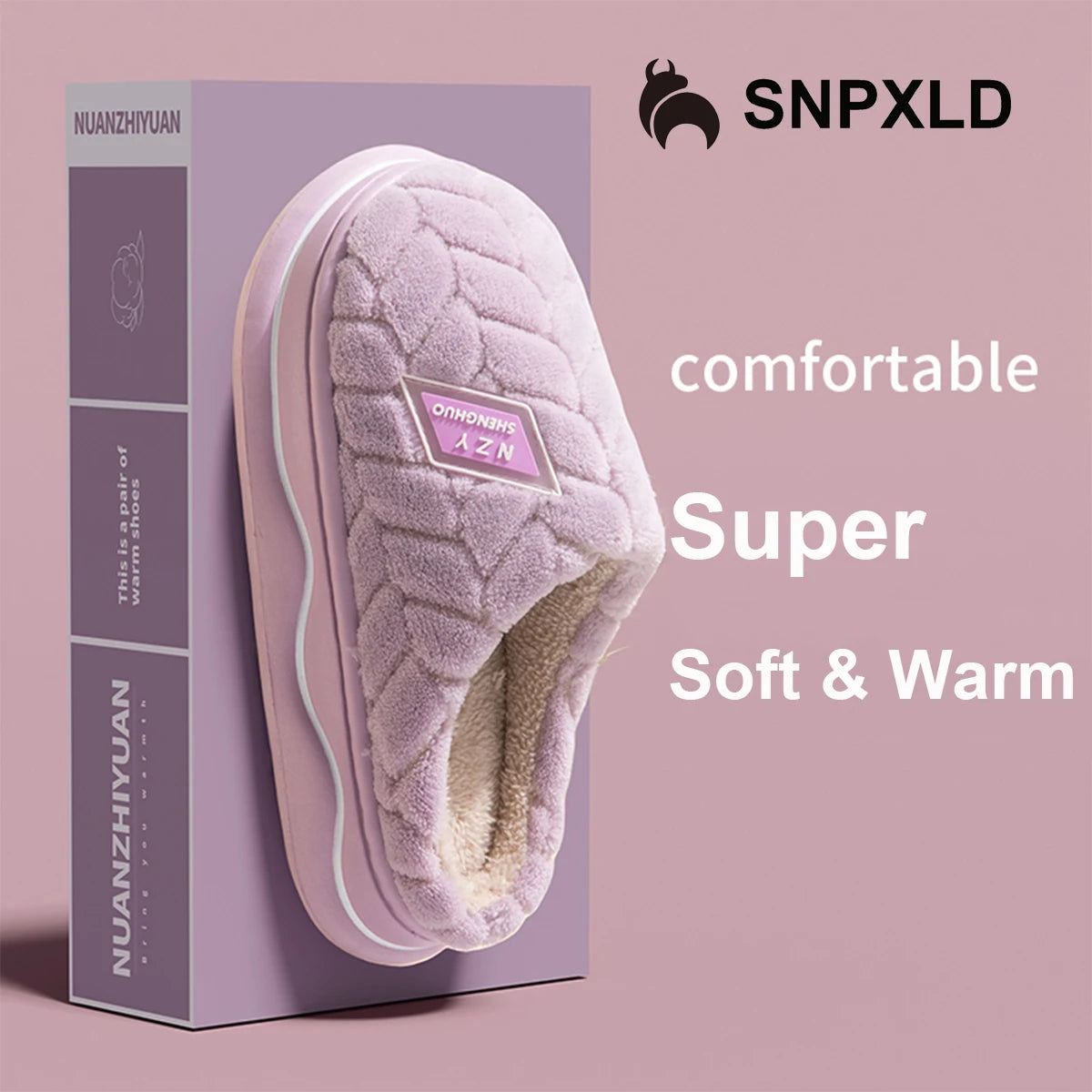 Winter Home Slippers for Women Warm Thick Sole Non Slip Indoor Slippers for Men Fluffy Bedroom Slippers for Unisex