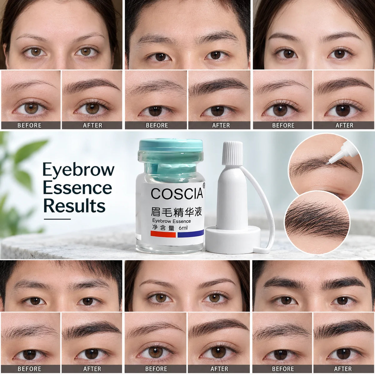 Eyebrows Growth Liquid Hair Fast Longer Fuller Thicker Usma Grass Serum Hair Loss Treatment Product Prevent Baldness Makeup New