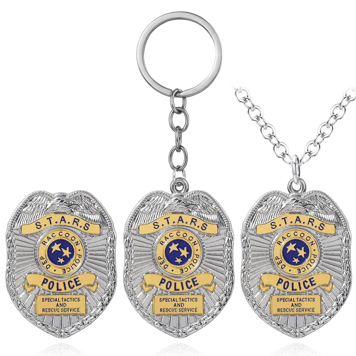 Game Resident Evil Keychain Raccoon City Eagle Logo Fridge Magnet Bottle Opener Police Department Badge Role Playing Gift