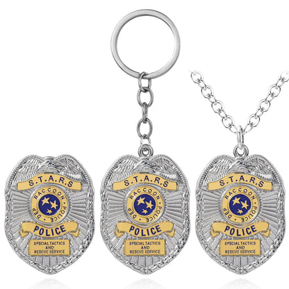 Game Resident Evil Keychain Raccoon City Eagle Logo Fridge Magnet Bottle Opener Police Department Badge Role Playing Gift