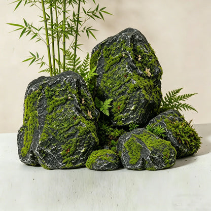 1 Piece PU Moss Simulation Stone Home Decor Photography Prop Performance Artistic Decorative Accessory