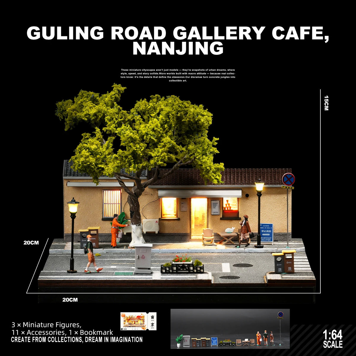 Collector 1:64 Fujiwara Tofu Shop Scene House Model Collection Ornament Three-dimensional Street Scene Table Decoration