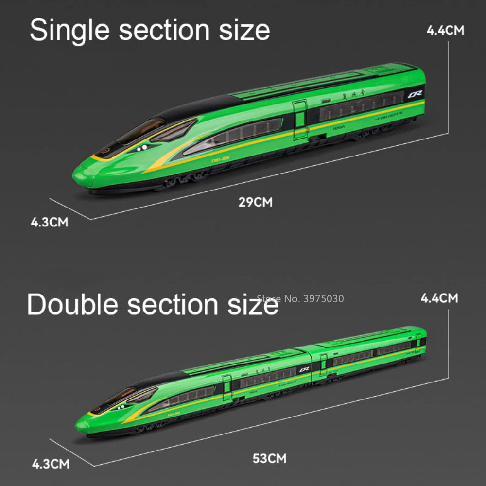 1/87 High Speed Railway Alloy Train Models Car Toys Magnetic Connect Doors Opened Train Model For Hobbyists Hobby Collections