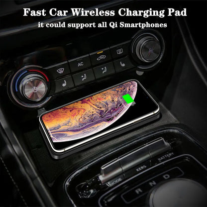 Car Wireless Charger Non-Slip Pad Silicone Fast Charging Wireless Charger for Car for IPhone 15 14 Xiaomi Huawei Samsung S23 S22