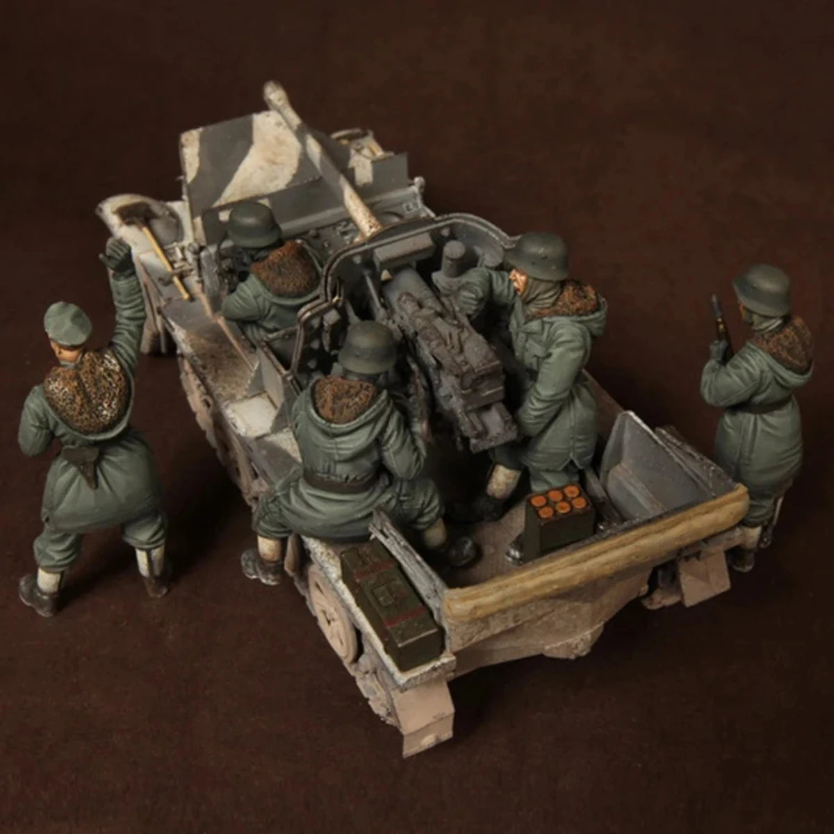 1/35 resin soldier model GK - Military theme (5 figures without tank) unassembled and unpainted DIY kit - 984R