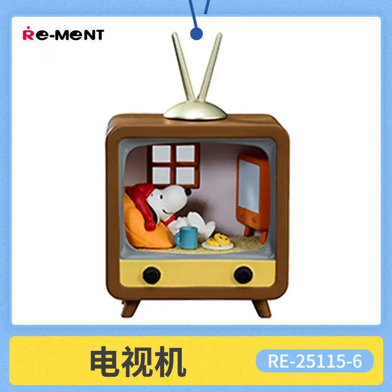 Re-Ment Snoopy Antique Diorama Collection Diorama Desktop Ornament Miniatures Models Original  Trendy Toys Gifts