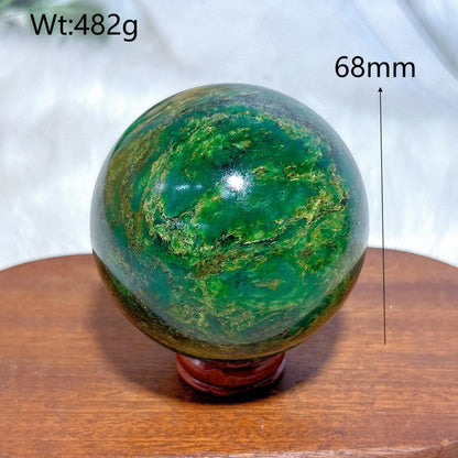 Healing Natural Crystal Emerald Sphere High Quality Polished Ball Gemstones Mineral Home Decorations Ornament Room Decor Gift